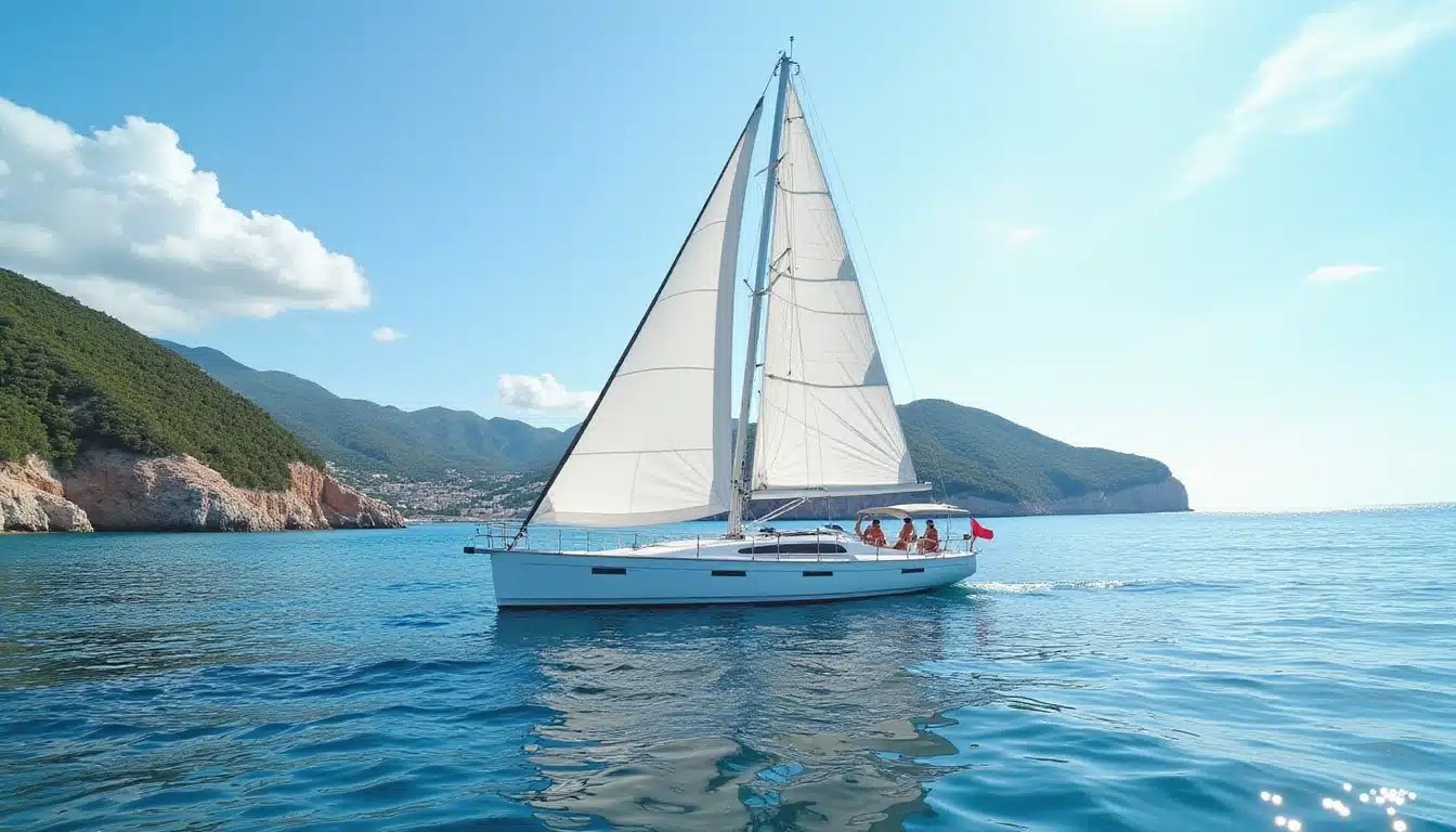 Segelboot auf ruhigem Meer