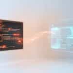 Claude Code Editor zeigt Quellcode und generiert gleichzeitig UI-Design-Komponenten mit Wireframes