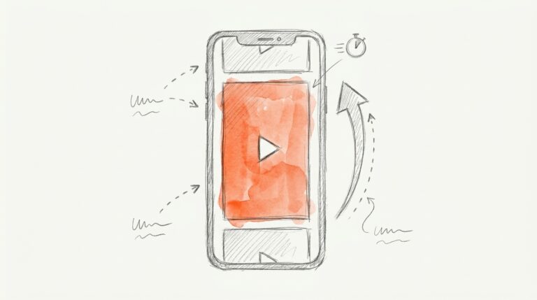 Bleistiftskizze zum Begriff Short-Form-Video